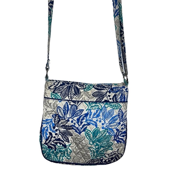 Vera Bradley Santiago Pattern Triple Zipper Hipster Crossbody Purse - Picture 3 of 11
